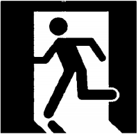 圖B.1  安全出口指示標誌